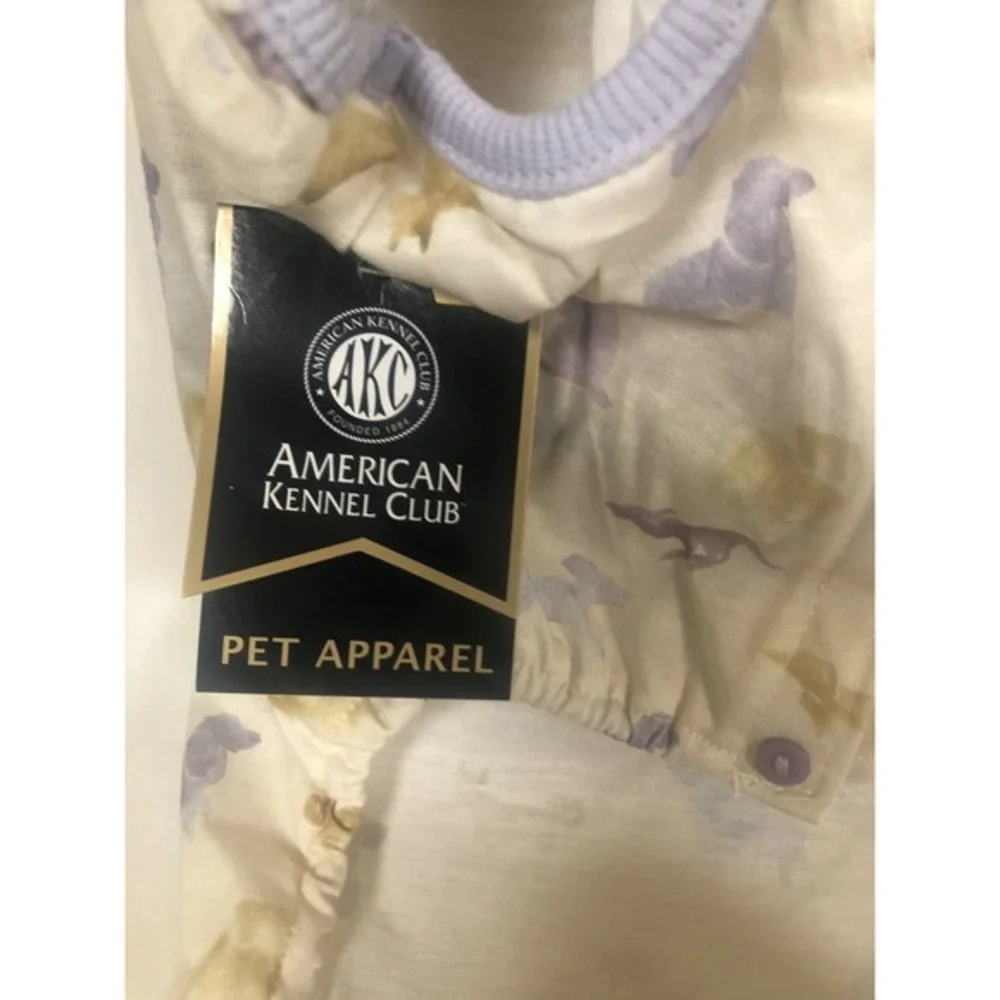 American Kennel Club Dog Apparel Spring Outfit Purple Beige‎ Size L NEW